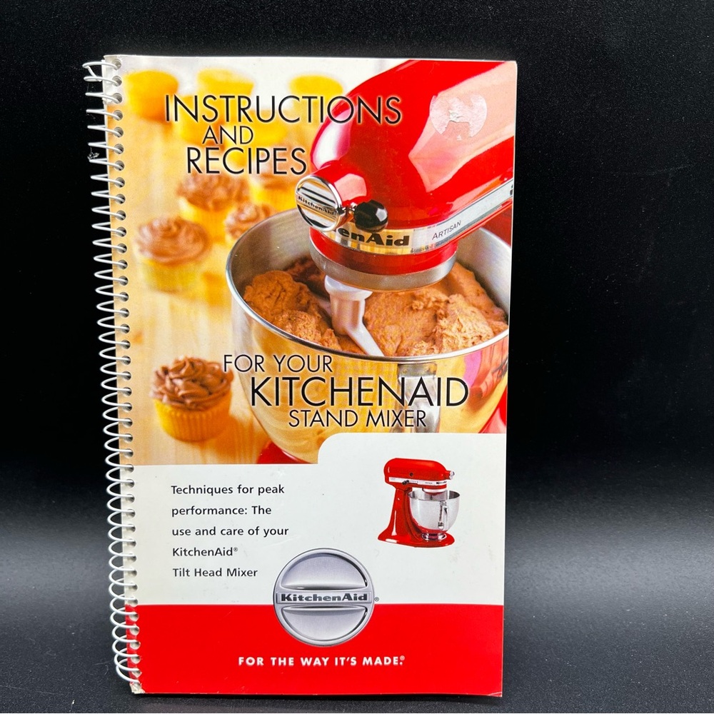 KitchenAid Stand Mixer Instructions & Recipes Cookbook Manual Spiral 2012
